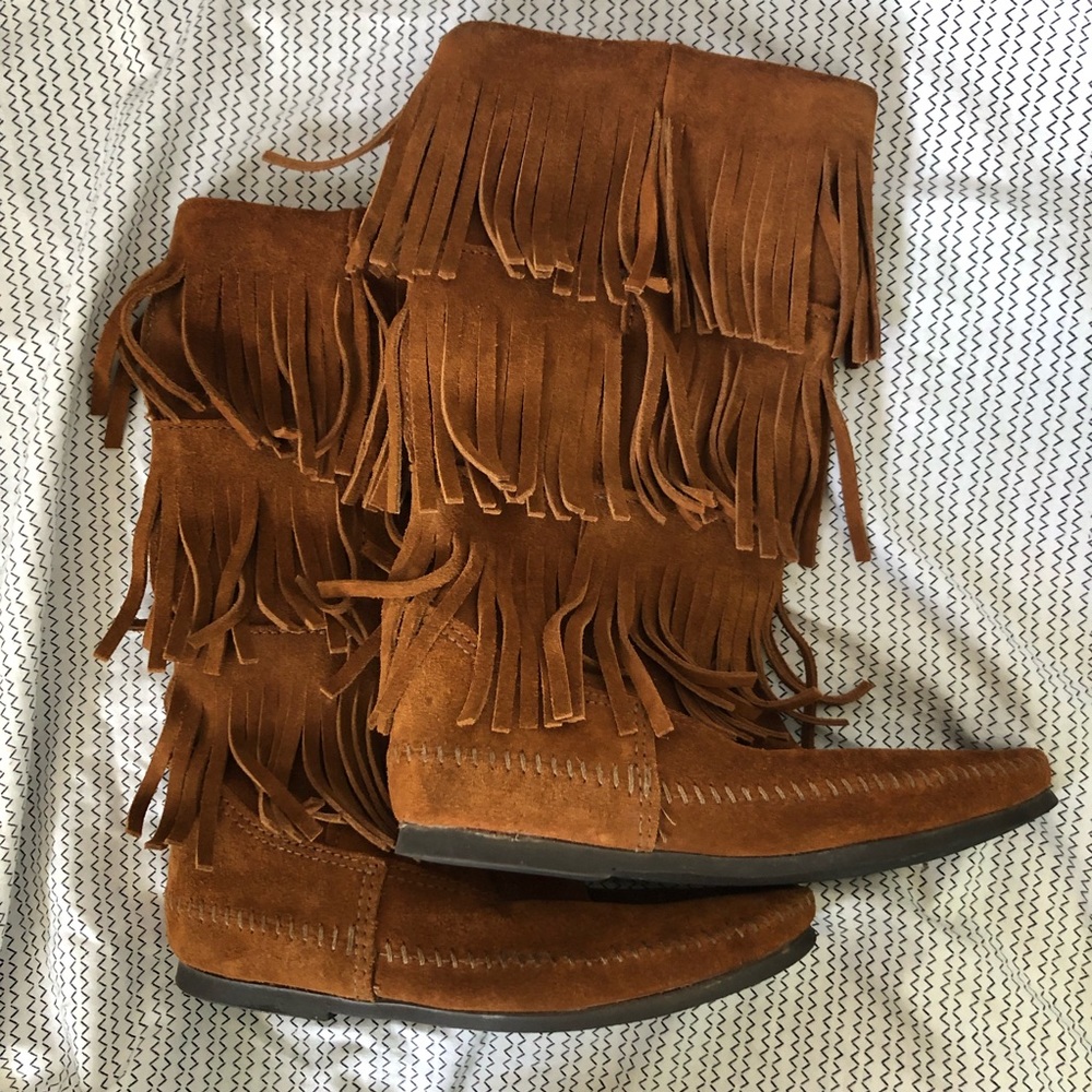 Minnetonka Fringe Boots